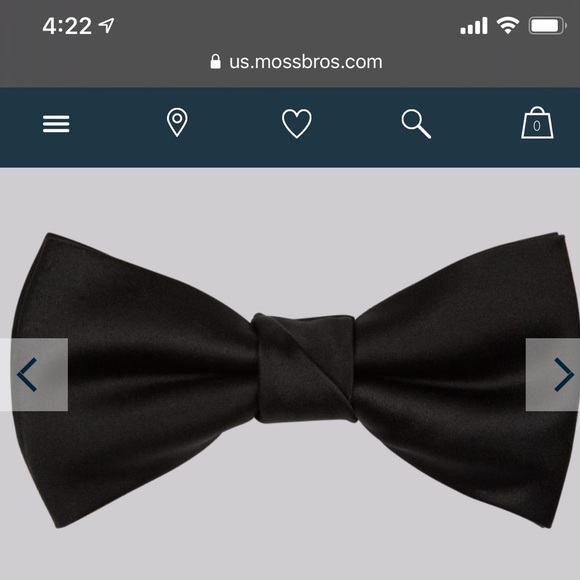 NWT Moss 1851 black satin bow tie - Picture 5 of 6